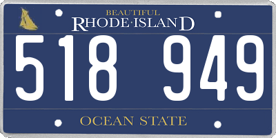 RI license plate 518949