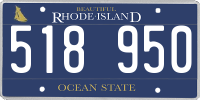 RI license plate 518950