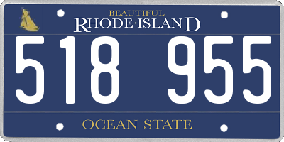 RI license plate 518955
