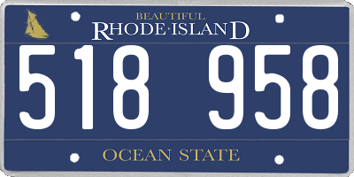RI license plate 518958