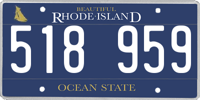 RI license plate 518959