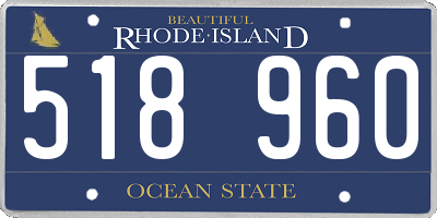 RI license plate 518960