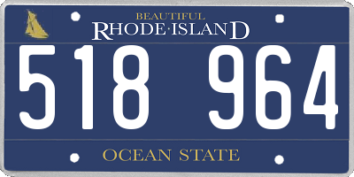 RI license plate 518964