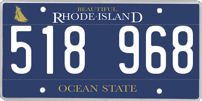 RI license plate 518968