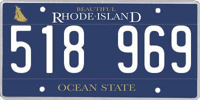 RI license plate 518969