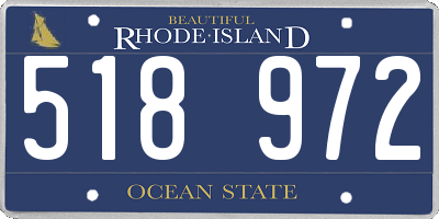 RI license plate 518972