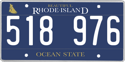 RI license plate 518976