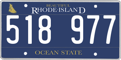 RI license plate 518977