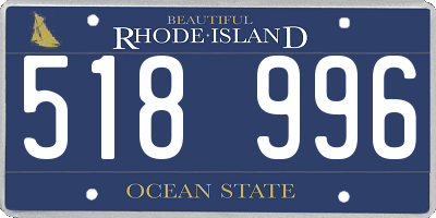 RI license plate 518996