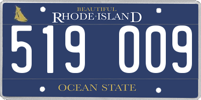 RI license plate 519009