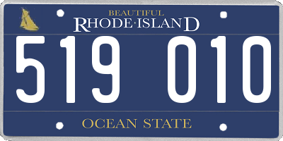 RI license plate 519010