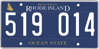 RI license plate 519014