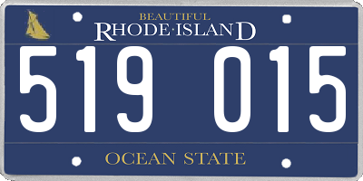RI license plate 519015