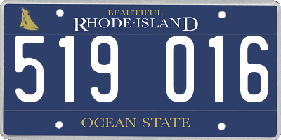 RI license plate 519016