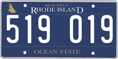 RI license plate 519019