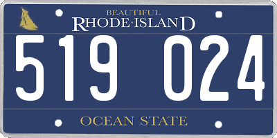 RI license plate 519024
