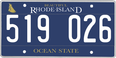 RI license plate 519026