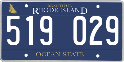 RI license plate 519029