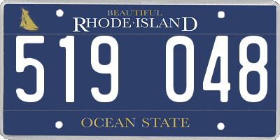 RI license plate 519048