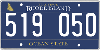 RI license plate 519050