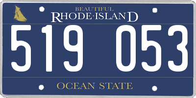 RI license plate 519053