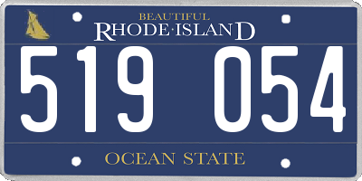 RI license plate 519054