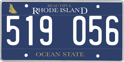 RI license plate 519056