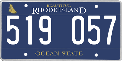 RI license plate 519057