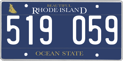 RI license plate 519059