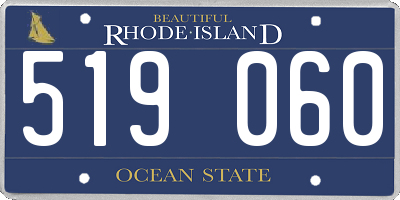RI license plate 519060
