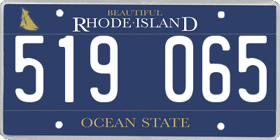 RI license plate 519065