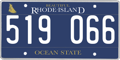 RI license plate 519066
