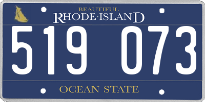 RI license plate 519073