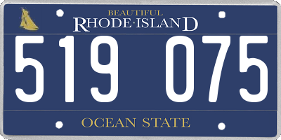 RI license plate 519075