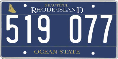 RI license plate 519077