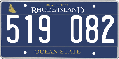 RI license plate 519082