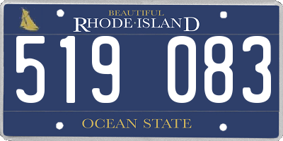RI license plate 519083