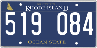 RI license plate 519084