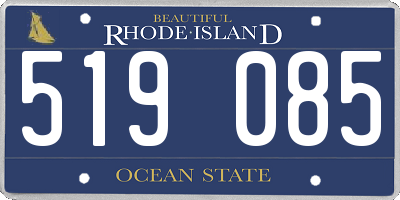 RI license plate 519085