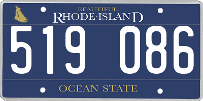 RI license plate 519086