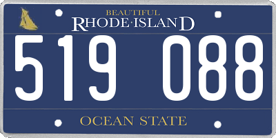 RI license plate 519088