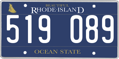 RI license plate 519089