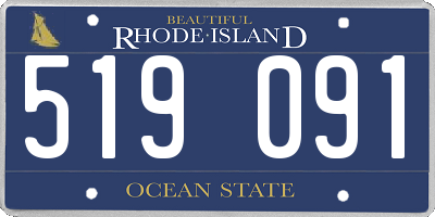 RI license plate 519091