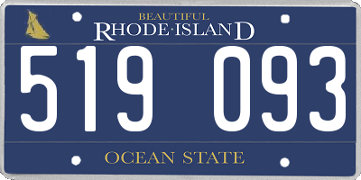 RI license plate 519093