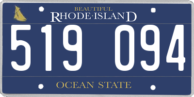 RI license plate 519094