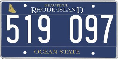 RI license plate 519097