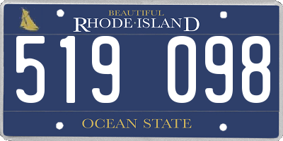 RI license plate 519098