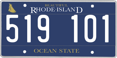 RI license plate 519101