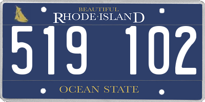RI license plate 519102