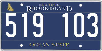 RI license plate 519103